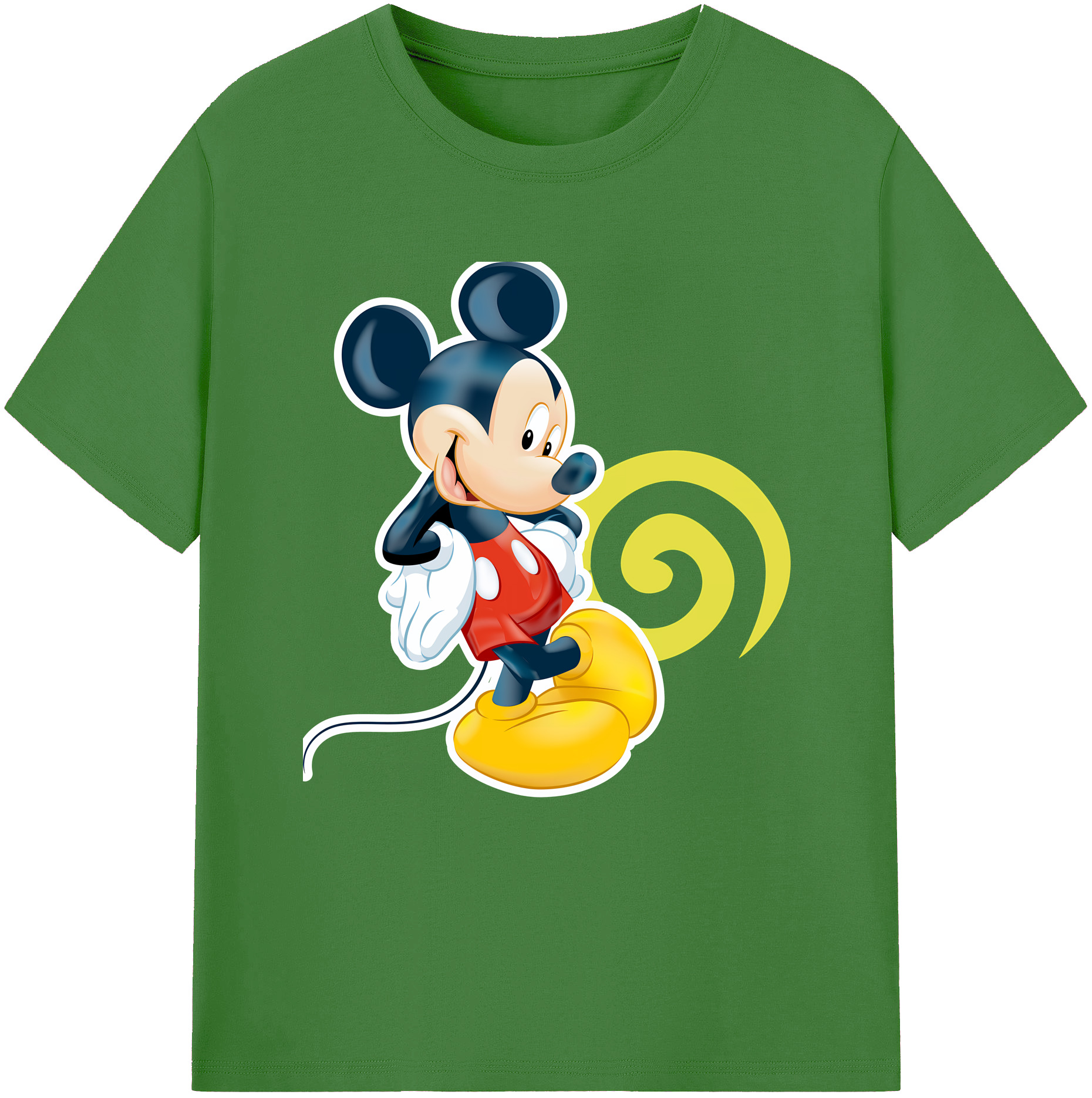ミッキーマウス Mickey Mouse レディースカジュアルプリントTシャツ（綿100％）